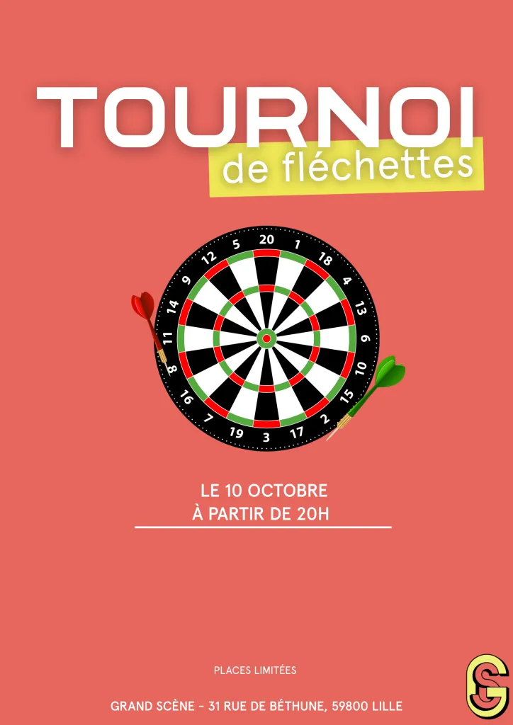 tournoi de fléchettes chez grand scène 